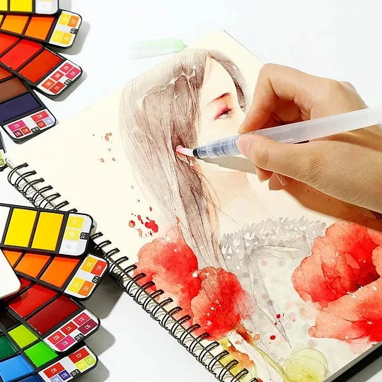 Kompaktes Aquarell-Reiseset