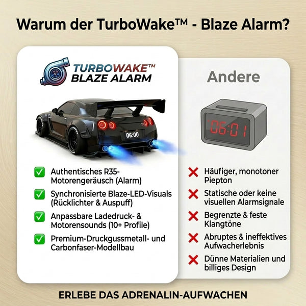 50% OFF TEMPORÄR  TurboWake™ - Blaze-Wecker